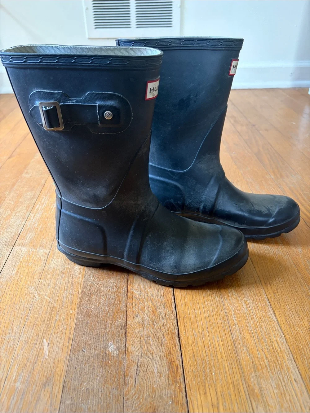 Hunter Black Mid-Calf Rain Boots